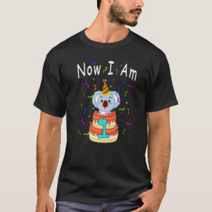 Camiseta Agora Eu Sou Um primeiro aniversario Bebê Koala Ur