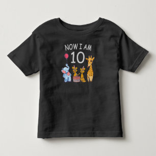 Camiseta Agora eu tenho 10 anos de idade Aniversário de 10