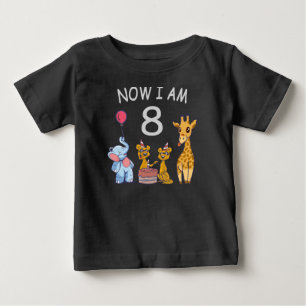 Camiseta Agora eu tenho 8 anos de idade Aniversário de 8 an