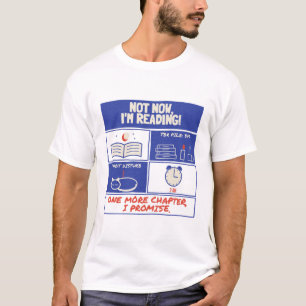 Camiseta Agora Não, Estou Lendo Amante Do Livro Retro Riso