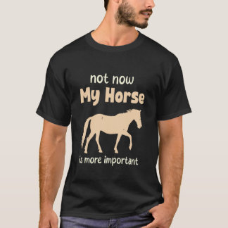 Camiseta Agora Não Meu Cavalo É Mais Importante Cavalo Engr