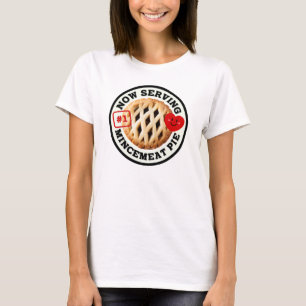 Camiseta Agora servindo a tarte de carne picada
