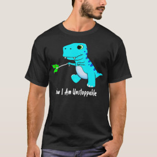 Camiseta Agora, Sou Ilimitada Dinossauro Engraçado TRex