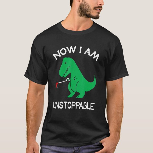 Camiseta Agora, sou um Dinossauro Engraçado Implacável (Frente)