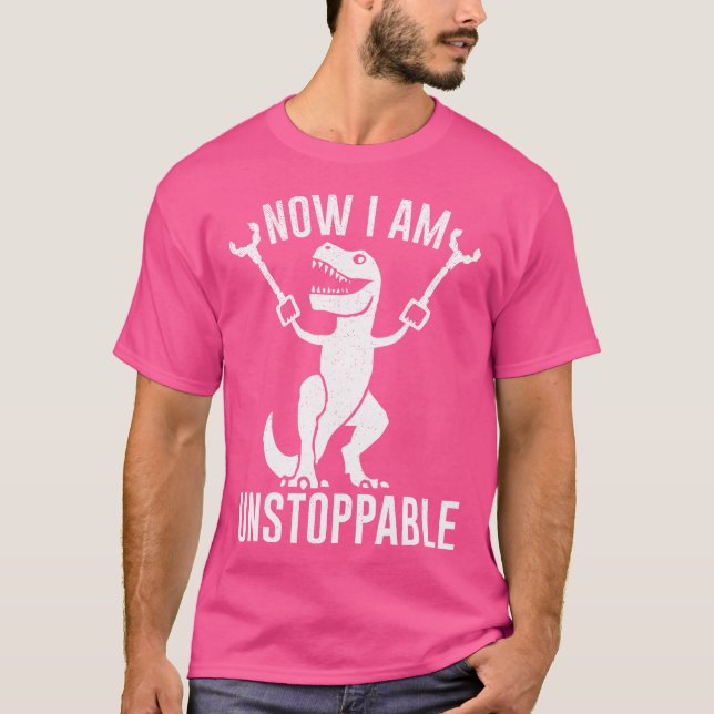 Camiseta Agora Sou Um Dinossauro T-Rex Engraçado E Implacáv (Frente)