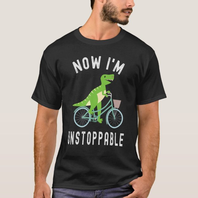 Camiseta Agora sou um Rex Dinossaur Cicling Ilimitada (Frente)