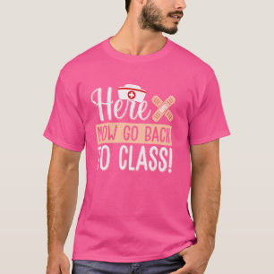 Camiseta Agora Volte Para A Enfermagem Engraçada Nur De Esc