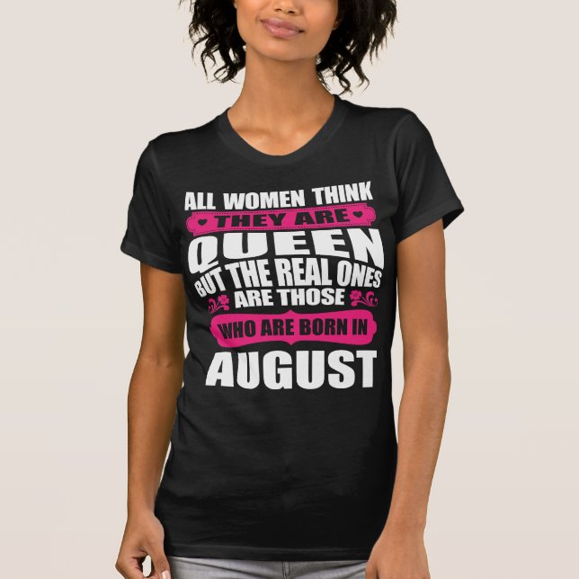 Camiseta Agosto Aniversário Mulher (Frente)