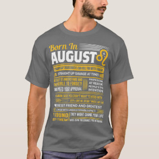 Camiseta Agosto Aniversário Presente - Nascer Em Agosto De 