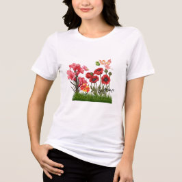Camiseta Agosto Birth Flowers e Stone