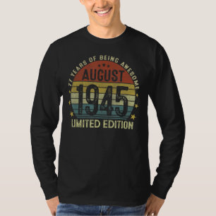 Camiseta Agosto de 1945 77º aniversário 77 anos 1