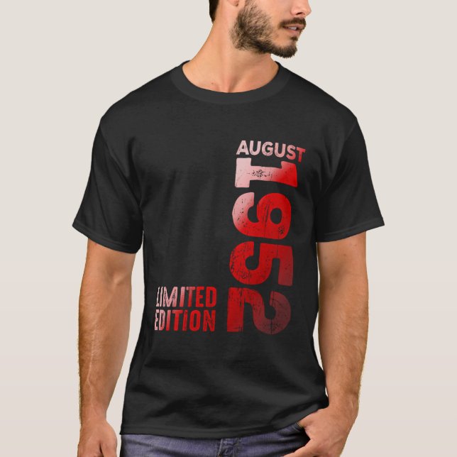 Camiseta Agosto De 1952 Ano Legendário 1952 Nascimento Vint (Frente)