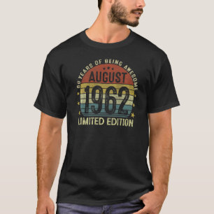 Camiseta Agosto de 1962 60º aniversário 60 anos