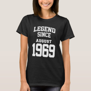 Camiseta Agosto De 1969 53ª Legenda De Aniversário De 53 An