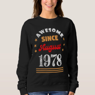 Camiseta Agosto De 1978 Aniversário Espetacular Desde 1978