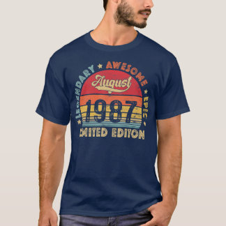 Camiseta Agosto de 1987 35º Aniversário Legendário Epic S.