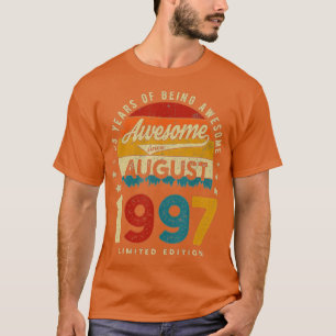 Camiseta Agosto De 1997 Aniversário De 25 Anos De Ser Incrí