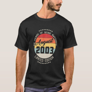 Camiseta Agosto De 2003 19º Aniversário 19 Anos De Awesom
