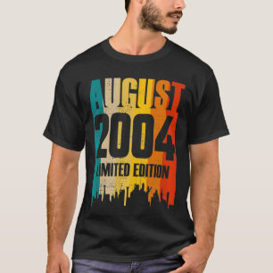 Camiseta Agosto De 2004 Edição Limitada De Aniversário De 1