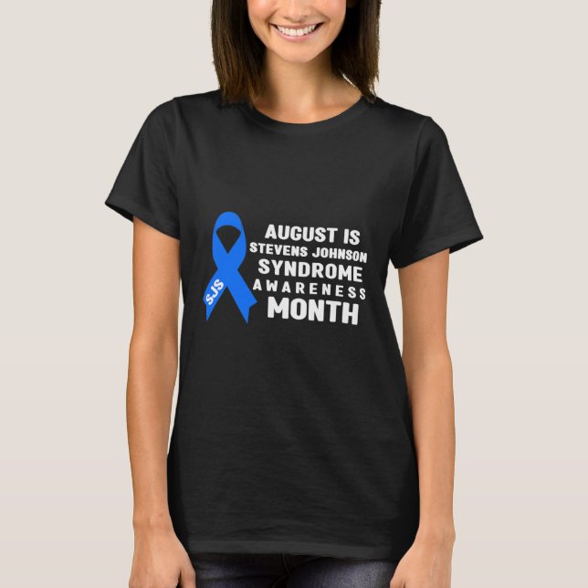 Camiseta Agosto é o Mês de Conscientização da Síndrome de S (Frente)