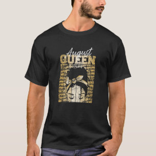 Camiseta Agosto Queen Birthday Nascer Em Agosto Virgo Leo B