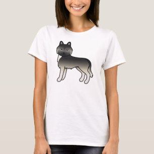 Camiseta Agouti Siberian Husky Cute Cartoon Dog T Shirt