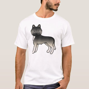 Camiseta Agouti Siberian Husky Cute Cartoon Dog T Shirt