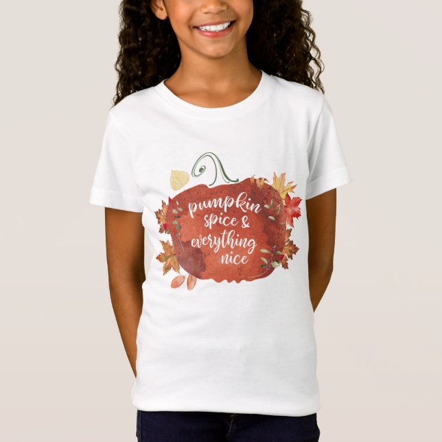 Camiseta Agradeça ao Pumpkin Spice & Everything Nice Dia de (Frente)