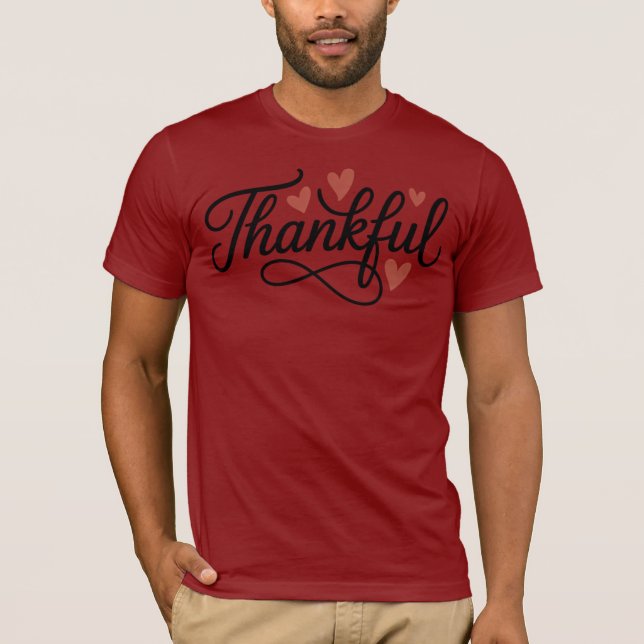 Camiseta Agradecida – Camiseta de gratidão com let (Frente)