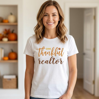 Camiseta Agradecido Corretor de Imóveis Ação de Graças