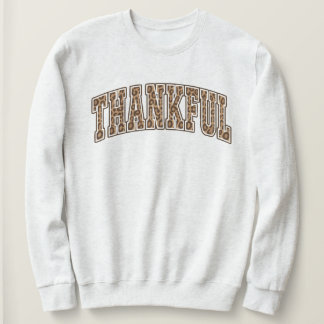 Camiseta Agradecido Dia de Ação de Graças Varsity Estampa d