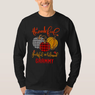 Camiseta Agradecido Grato Abençoado Grammy Outono Outono Ab