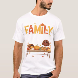 Camiseta Agradecido pelo meu clã no Dia de Ação de Graças d