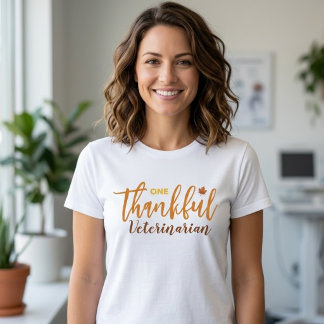 Camiseta Agradecido Veterinário de Ação de Graças