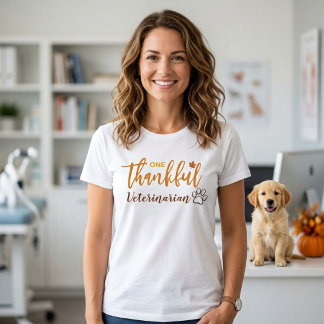 Camiseta Agradecido Veterinário de Ação de Graças