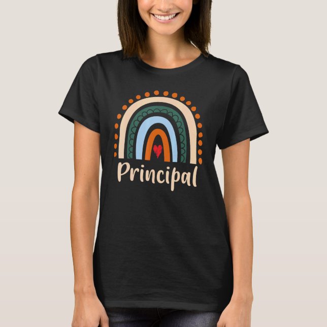 Camiseta Agradecimento de formatura do Diretor Boho Rainbow (Frente)