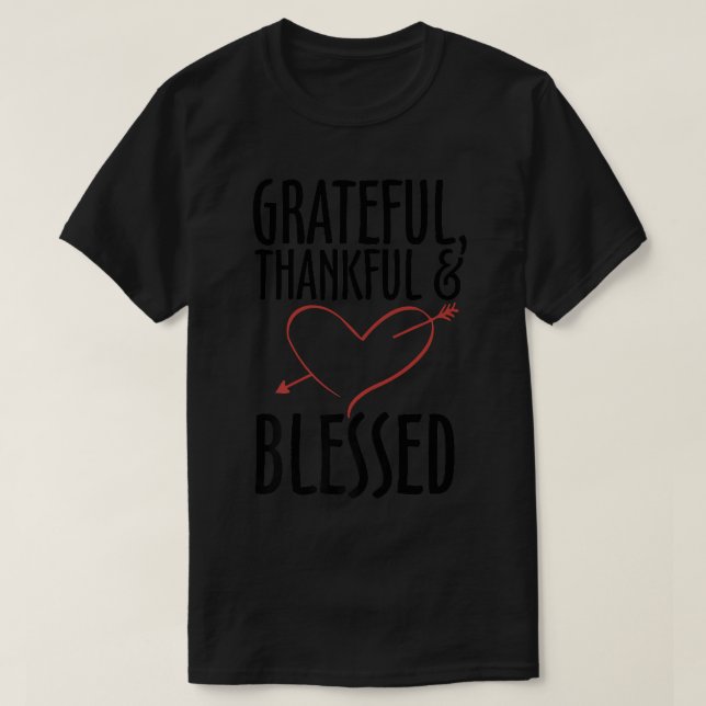 Camiseta Agradeço e abençoado Premium  (Frente do Design)