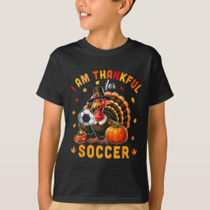 Camiseta Agradeço Pelo Soccer Ação De Graças A Turquia Corr