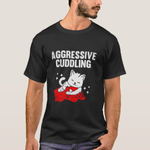 Camiseta Agressivo Cudling Jiu Jitsu Cat BJJ Artes Marciais