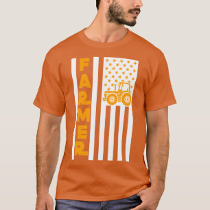 Camiseta Agricultor Americano Oferece Farmador Patriótico O