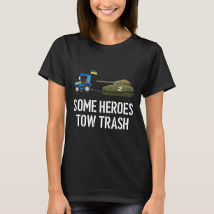 Camiseta Agricultor da Ucrânia Rebocando Tanque Abandonado