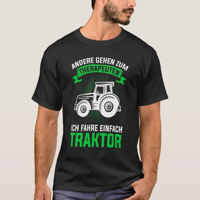 Camiseta Agricultor de driver de trator de terapêutica com  (Frente)