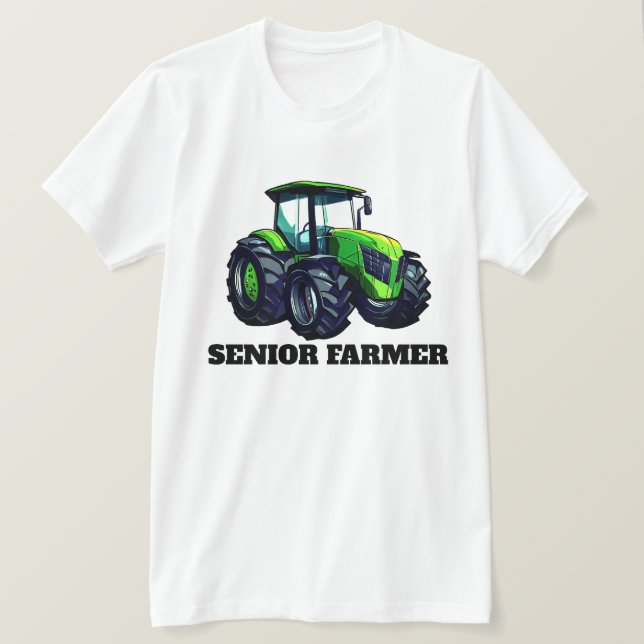 Camiseta "Agricultor de Mais velho" e "T-Shirt" de Trator V (Frente do Design)
