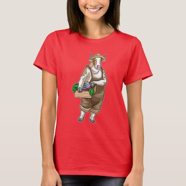 Camiseta Agricultor de Páscoa de Vaca (Frente)