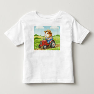 Camiseta Agricultor de Porcos da Guiné-Corta em Trator no C