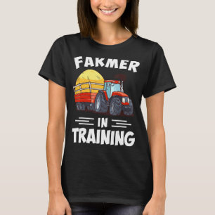 Camiseta Agricultor Na Formação Da Agricultura De Trator De
