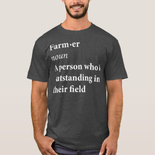 Camiseta Agricultor Noun Pessoa Que Está Em Pé Na Sua