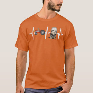 Camiseta Agricultor Trator Dandie Dinmont Terrier Heartbeat
