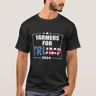 Camiseta Agricultores da Trump 2024 Pro Trump Farmers Agric