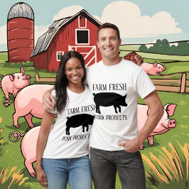 Camiseta Agricultores fazendas de produtos frescos à base d
